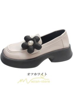 ローファー | 学生 女子 レディース 通学 通勤 学生靴 学校 軽量 花飾り 可愛い 上品 キレイめ 疲れにくい 痛くない 送料無料 フォーマル コンフォート