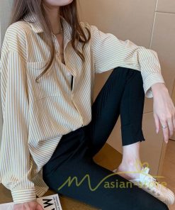 在庫ある | 短納期シャツレディースブラウス ビジネスカジュアルゆったりシャツトップス フォーマルシャツ オフィスブラウス ストライプ 薄手 通学通勤 春夏衣装 着痩せ