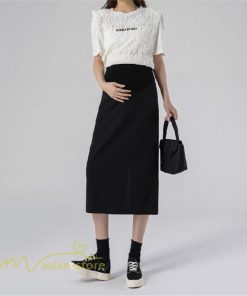 スカート | マタニティ妊婦妊娠タイト産前産後 マタニティウエア 春 夏 ひざ下丈 ゆったり カジュアル マタニティ ウエスト調整 妊婦服 無地