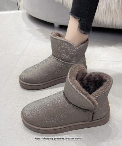 ブーツ | ムートンレディース 靴 スノーシューズ ショートもこもこ ボア シューズ 秋冬 あったか 歩きやすい 防寒 2022新作 シューズ