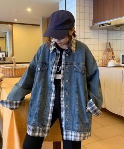 テーラードジャケット | ジャケット オーバーサイズ アウター 秋冬 レディース ドッキング デニム Gジャン