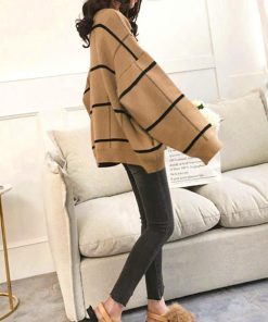 ニット・セーター | ニットカーディガン BIGチェック柄 韓国風