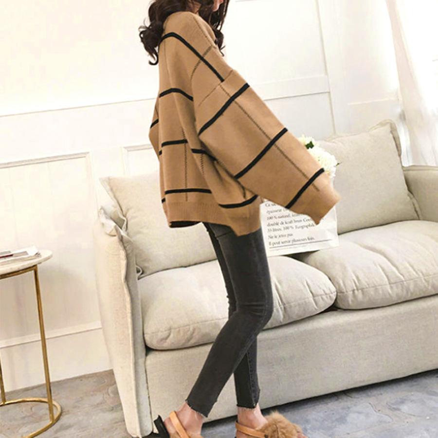 ニット・セーター | ニットカーディガン BIGチェック柄 韓国風