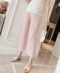 パンツ レギンス | マタニティワイドパンツ マタニティ服 プリーツパンツ ゆったり薄手 ボトムス 八分丈ズボン マタニティウェア 涼しい M L 柔らか アジャスター 3色 XXL XL