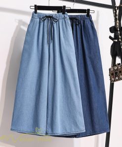 ジーンズ、デニム | ワイドパンツ レディース ガウチョパンツ デニム ゆったり デニムパンツ ジーンズ ジーパン 薄手 春秋コーデ 大きいサイズ ひも付き 女性着 日常感 上品 着回し