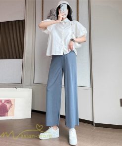 パンツ レギンス | マタニティ パンツ レディース 着痩せ 上品 マタニティウェア ローウエスト ワイドパンツ マタニティパンツ 妊婦服 夏服 薄手 サマーパンツ お出かけ 9分丈 夏