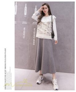 スカート | マタニティレディース 妊婦服 無地 着痩せ ハイウエスト カジュアル Aライン産前産後 体型カバー マタニティウェア ウエスト調整