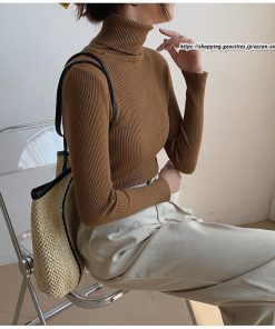 ニット・セーター | ニット 綿 リブ タートル インナー レイヤード リブニット レディース 長袖 タートルニット ハイネックニット インナーニット セーター 肌着 伸縮 着回し