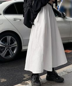 ロングスカート | Aライン フレアスカート黒