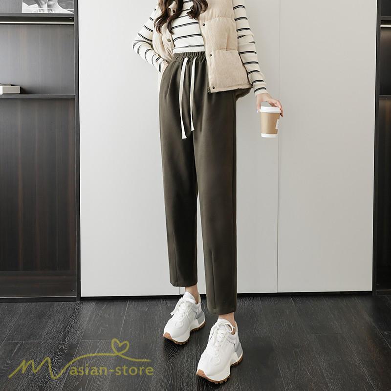 チノ・テーパード・ジョガー・スキニーパン | パンツ レディース テーパードパンツ 秋 冬 新作 ビジネスパンツ ロング丈 ラシャ 秋冬コーデ ウエストゴム カジュアル スウェットパンツ 着痩せ 通勤 通学