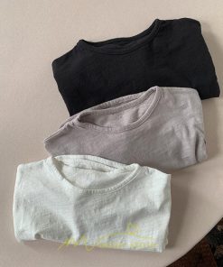 衣装 服 | 子供服 キッズ 無地 長袖Ｔシャツ コットン Tシャツ 男の子 女の子 韓国こども服 ベビー服 春 男女兼用 ナチュラル 冬 カジュアル 秋