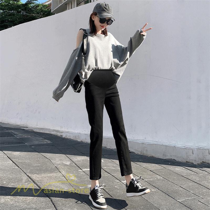 パンツ レギンス | マタニティ パンツ デニムパンツ レディース ジーンズ 妊婦服 産前 マタニティウェア 9分丈 8分丈 大きいサイズ テーパード デニム 着痩せ 日常感 ボトムス