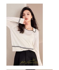 ニット・セーター | ニット レディース トップス 長袖 セーター プルオーバー シンプル 着痩せ 20代30代40代50代 お出かけ オシャレ 日常着 可愛い 部屋着 カジュアル