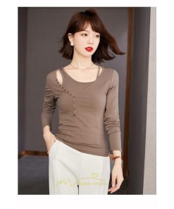 シャツ・ブラウス | ブラウス Tシャツ レディース 長袖 細身 フォーマル オフィス タイト きれいめ 春夏秋 トップス 送料無料 SNS映え 可愛い 着痩せ おしゃれ