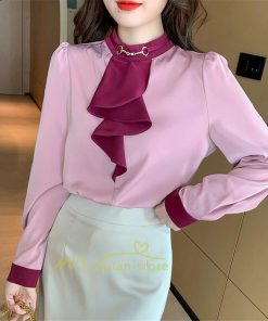 シャツ・ブラウス | ブラウス レディース 長袖 ブラウスシャツ ボウタイ フォーマル チュニック 大人 春 夏 春夏 フォーマル スーツ トップス 20代 30代 2022作 OL 高級感 母 ママ