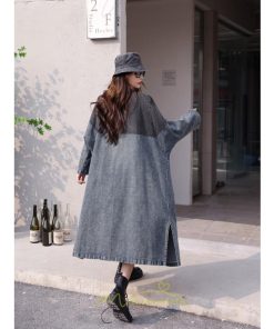 オーバーオール サロペット | デニム コート レディース ロングコート アウター 春夏 20代 30代 40代 フード付き カジュアル スプリングコート 通勤 大きいサイズ 大きいサイズ