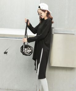 ワンピース | スリットtシャツ レディース ゆったり ロング丈 チュニック ワンピース