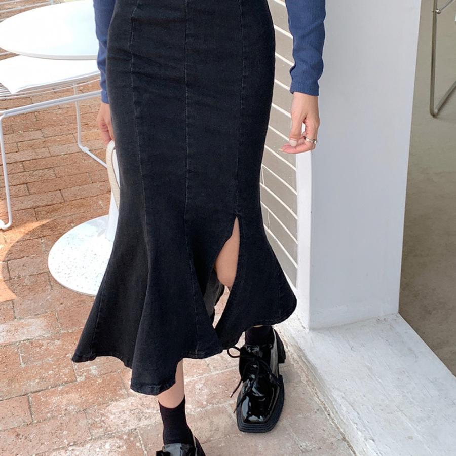 ロングスカート | デニムマーメイドスカート大人セクシー