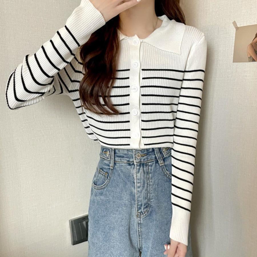 ニット・セーター | ボーダー柄 ニット トップス レディース