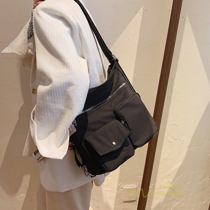 女性用バッグ | ショルダーバッグ レディースバッグ 2way 斜めがけ 肩掛けバッグ 通勤 通学 買い物 エコバッグ ファスナー 旅行 シンプル 大学生 おしゃれ ポケット多い