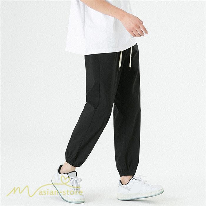 チノパン | テーパードパンツ 涼しい 薄手 アンクルパンツ メンズ テーパード ロングパンツ 無地 着痩せ サマーパンツ 夏 30代 ウエストゴム 新作 カジュアルパンツ 20代