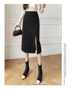スカート | ロング 秋 秋服 レディース ボトムス ロングミモレタイト冬 スリット 無地 可愛い 着痩せ カジュアル キレイめ 韓国風