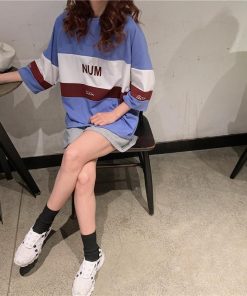 パジャマ ルームウェア | ビッグTシャツ レディーストップス ロングTシャツ ゆったりカジュアル可愛い M L XL XXL ベージュ 黒 ブルー ブラック 2020春夏ロングTシャツ