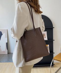 トートバッグ | ポーチ付き クロコダイル柄