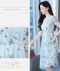ミディアム | ワンピース レディース ミディアムワンピース 花柄 夏服 Aラインワンピース 上品 ミディアム丈 お出かけ 20代 30代 カジュアル 40代 エレガント 膝丈 Vネック