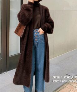 カーディガン | シャギーロングニット韓国風