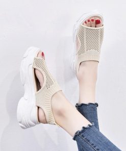 パンプス | 通気性 サンダル メッシュ 韓国風 歩きやすい 厚底 カジュアル レディース スポーツサンダル