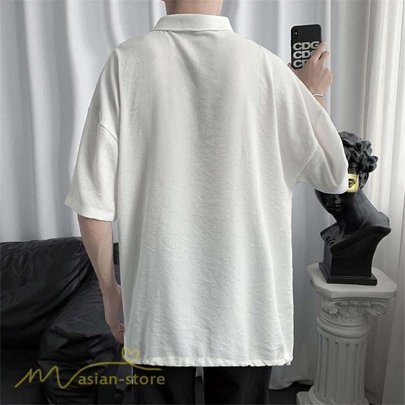 Tシャツ | ポロシャツ シャツ メンズ 無地 夏服 半袖 無地 カジュアル 40代 50代 シンプル 薄手 ポロ サマーシャツ 父 プレゼント ゆったり 体型カバー 30代 ギフト 20代