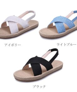 サンダル | ビーチ ローヒール 春夏 靴 フラット レディース ぺたんこ パンプス ミュール