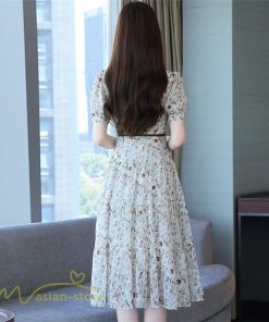 ミディアム | ワンピース レディース 着痩せ Aラインワンピース サマーワンピース 春 夏 ミディアムワンピース 上品 大きいサイズ 花柄 フレア 上品 20代 30代 半袖 40代