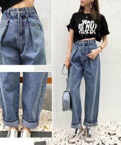 デニム | ハイウエスト タックデニムパンツ 韓国