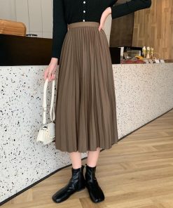 ロングスカート | プリーツスカート ハイウエスト 着やせ