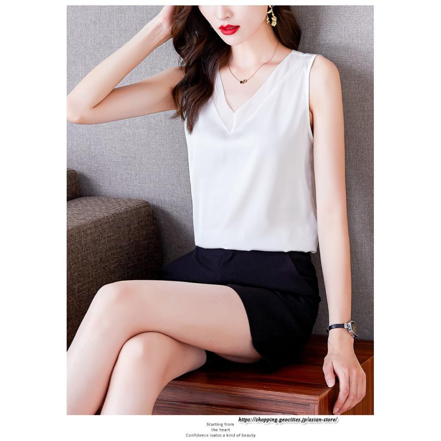 キャミソール タンクトップ | タンクトップ レディース 秋 秋服 レイヤード インナー ノースリーブ Vネック しわにくい ベーシック 重ね着 とろっと滑らかな肌触りの落ち感素材