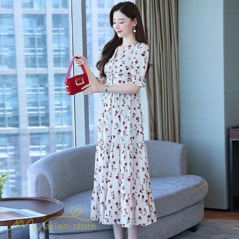 マキシ | ロングワンピース レディース カジュアル 半袖 ロング丈 ワンピース 着痩せ サマーワンピース おしゃれ カジュアル 上品 きれいめ 花柄 40代 20代 夏服 30代