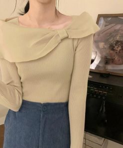 ニット・セーター | ビッグリボンニットトップスレディース秋冬