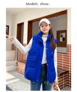 ベスト | ダウンレディース スタンドネック 中綿ノースリーブ ダウン シンプル 秋冬コーデ 50代 40代 新作 中綿 30代 20代 冬服 大きいサイズ ポケット