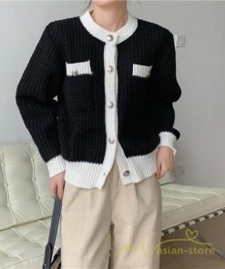 カーディガン | 2022秋冬ニットショート丈 レディース フロントボタン 羽織り ポケット アウター ニット セーター 大人 20代40代 やさしい 通学通勤 長袖