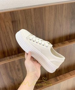 スニーカー | シューズ レディース 靴 レディースシューズ 帆布 カジュアルシューズ おしゃれ ズック靴 美脚 厚底2022 歩きやすい 厚底 春夏