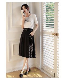 スカート | 膝丈 フレアレディース 春 夏 春夏 黒 シンプル ひざ丈 無地 ミモレ丈 カーキ 秋 冬 お洒落 通学 オールシーズン 通勤 上品 キレイめ