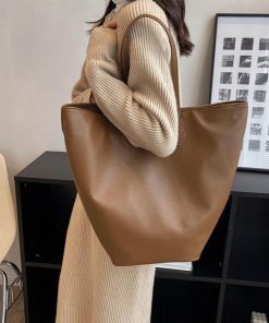 トートバッグ | PUレザー大容量 レトロ