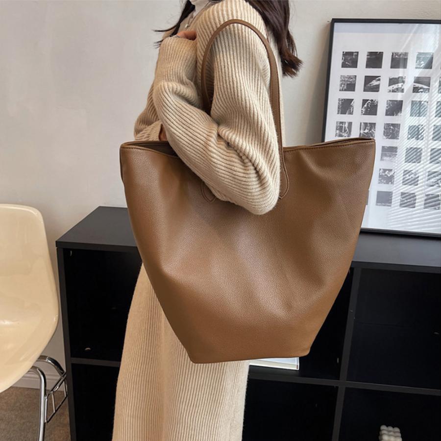 トートバッグ | PUレザー大容量 レトロ