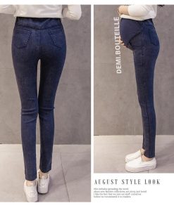 マタニティ | レギンス デニム パンツ ズボン おしゃれ 妊婦服 ジーンズ スキニーデニム ストレッチ ジーパン 妊婦 妊娠 脚長 中期 美脚 産後 初期 トレンド