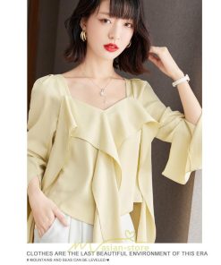 シャツ・ブラウス | ブラウス シャツ レディース 上品 ブラウス きれいめ 通勤 OL ビジネス ゆったり フリル 20代30代40代50代 キレイめ 秋服 オフィス シフォン