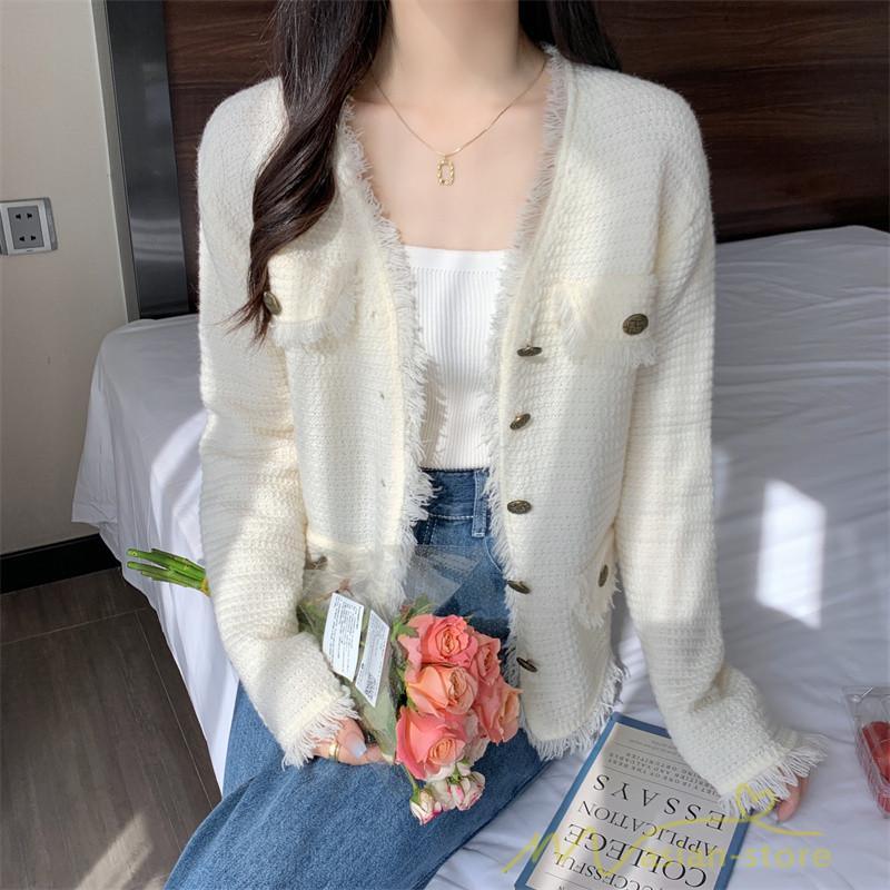 カーディガン | 2022秋冬ニットアウター レディース ニットニット セーター 長袖 羽織り フロントボタン 可愛い トップス 20代40代 通学通勤