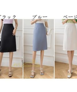 スカート | ロングスリット入り タイトレディース 膝下丈 大人 オフィス 20代 30代 40代 OL 仕事用 ビジネス 通勤通学 無地人気 着痩せ カジュアル 上品
