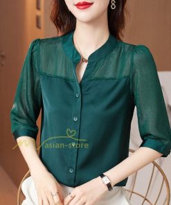 ｔシャツ・カットソー | Tシャツ レディース 7分袖 七分袖 カジュアル おしゃれ 女性用 シンプル 無地 ブラック ブラウス 通勤 フェミニン 20代30代40代50代 シフォンシャツ エレガント